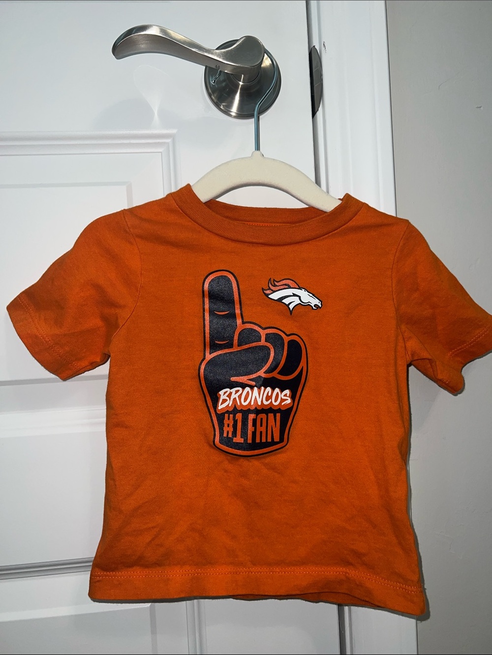 NFL Orange Kids Short Sleeve Broncos #1 Fan Tee